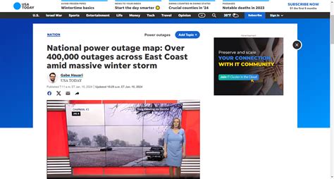 brutal blasen|8 deaths and 400,000 power outages in the South .